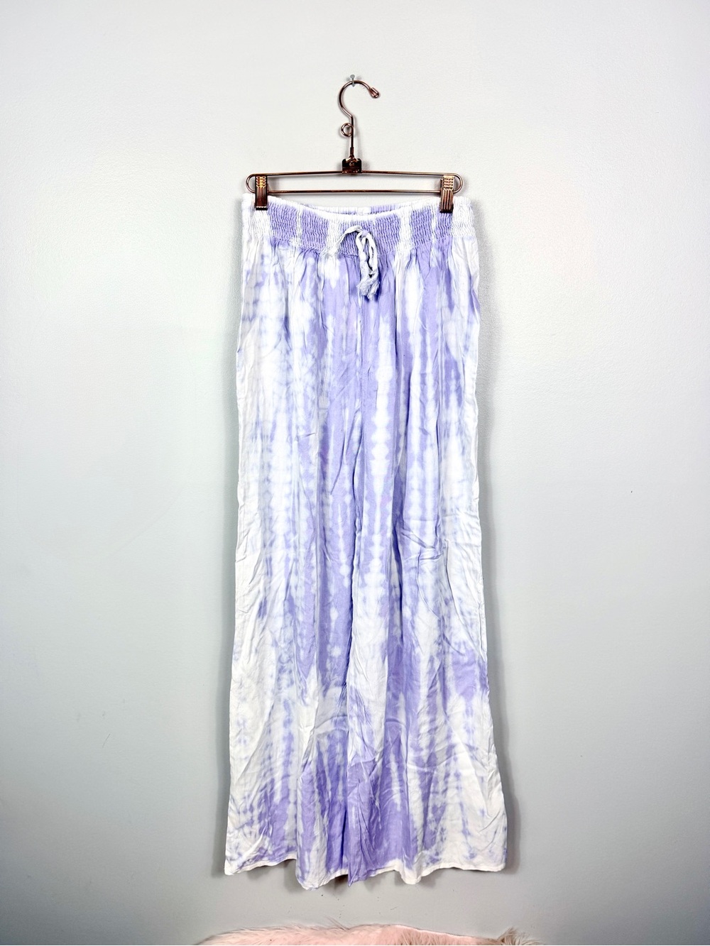 NWT Kiwi & Punch Miami purple tie dye wide leg pants size large